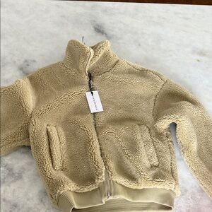 WEWOREWHAT Tan Sherpa Jacket